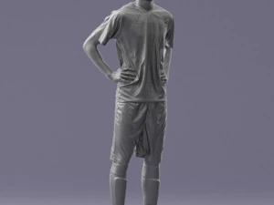000315 Male Soccer Player with Hands on Hips 1114 3D Model