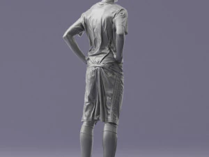 000315 Male Soccer Player with Hands on Hips 1114 3D Model