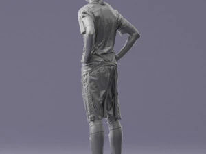 000315 Male Soccer Player with Hands on Hips 1114 3D Model