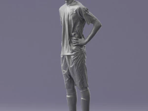 000315 Male Soccer Player with Hands on Hips 1114 3D Model