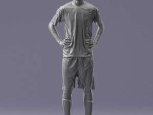 000315 Male Soccer Player with Hands on Hips 1114 3D Model
