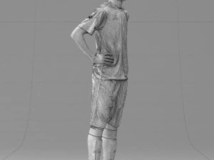 000315 Male Soccer Player with Hands on Hips 1114 3D Model