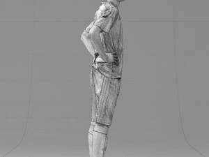 000315 Male Soccer Player with Hands on Hips 1114 3D Model