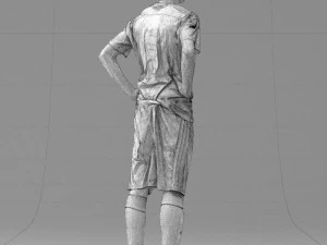 000315 Male Soccer Player with Hands on Hips 1114 3D Model