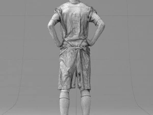 000315 Male Soccer Player with Hands on Hips 1114 3D Model