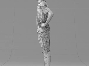 000315 Male Soccer Player with Hands on Hips 1114 3D Model