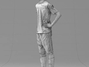 000315 Male Soccer Player with Hands on Hips 1114 3D Model