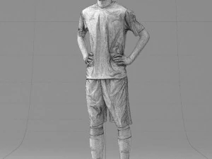 000315 Male Soccer Player with Hands on Hips 1114 3D Model