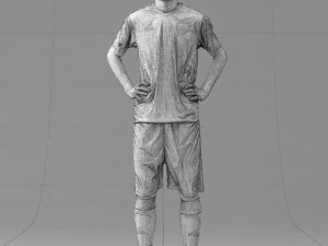 000315 Male Soccer Player with Hands on Hips 1114 3D Model