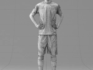 000315 Male Soccer Player with Hands on Hips 1114 3D Model