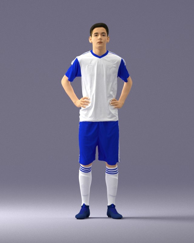 soccer player 1114-8 3d print ready 3D Принт Модель .c4d .max .obj .3ds .fbx .stl .blend 