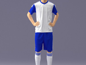 soccer player 1114-8 3d print ready 3D Print Model