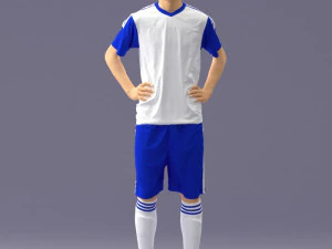 000315 Futbolista masculino con las manos en las caderas 1114 Modelo de impresión 3D