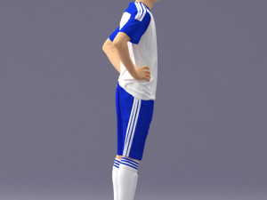 soccer player 1114-8 3d print ready 3D Принт Модель