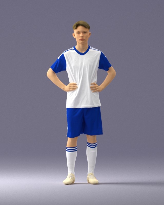 soccer player 1114-9 Modelo 3D .c4d .max .obj .3ds .fbx .stl .blend 