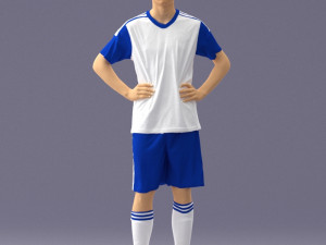 soccer player 1114-9 3d print ready 3D Print Model