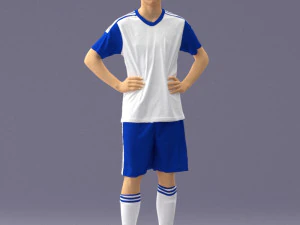000316 Young Male Soccer Player Standing 1114 3dp 3D Print Model