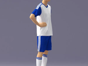 000316 Young Male Soccer Player Standing 1114 3dp 3D Print Model