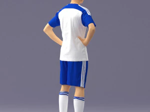 000316 Young Male Soccer Player Standing 1114 3dp 3D Print Model