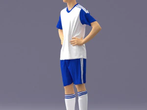 000316 Young Male Soccer Player Standing 1114 3dp 3D Print Model