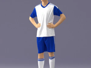 000316 Young Male Soccer Player Standing 1114 3dp 3D Print Model