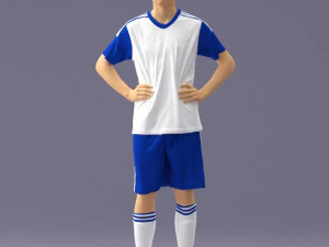 000316 Young Male Soccer Player Standing 1114 3dp 3D Print Model
