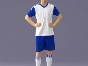 000316 Young Male Soccer Player Standing 1114 3dp 3D Print Model