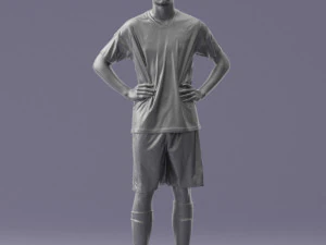 000316 Young Male Soccer Player Standing 1114 3dp 3D Print Model