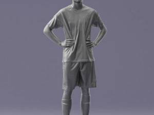 000316 Young Male Soccer Player Standing 1114 3dp 3D Print Model
