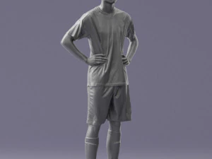 000316 Young Male Soccer Player Standing 1114 3dp 3D Print Model