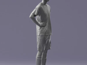000316 Young Male Soccer Player Standing 1114 3dp 3D Print Model