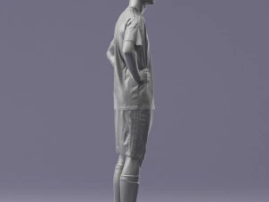 000316 Young Male Soccer Player Standing 1114 3dp 3D Print Model