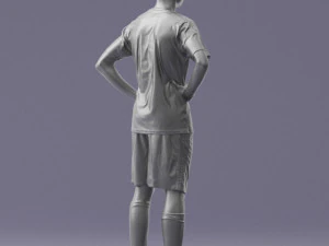 000316 Young Male Soccer Player Standing 1114 3dp 3D Print Model