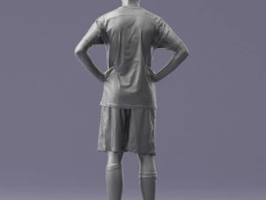 000316 Young Male Soccer Player Standing 1114 3dp 3D Print Model