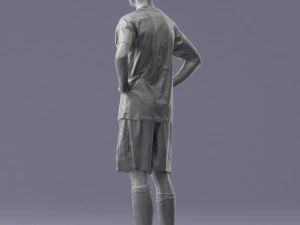 000316 Young Male Soccer Player Standing 1114 3dp 3D Print Model