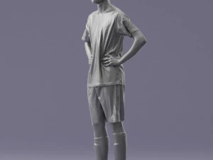 000316 Young Male Soccer Player Standing 1114 3dp 3D Print Model