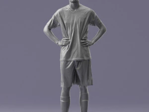 000316 Young Male Soccer Player Standing 1114 3dp 3D Print Model
