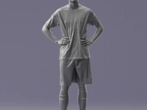 000316 Young Male Soccer Player Standing 1114 3dp 3D Print Model
