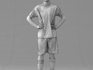 000316 Young Male Soccer Player Standing 1114 3dp 3D Print Model