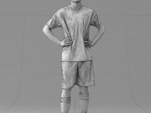 000316 Young Male Soccer Player Standing 1114 3dp 3D Print Model