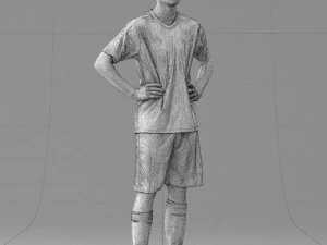 000316 Young Male Soccer Player Standing 1114 3dp 3D Print Model