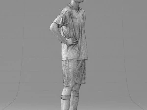 000316 Young Male Soccer Player Standing 1114 3dp 3D Print Model