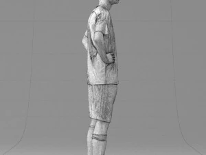 000316 Young Male Soccer Player Standing 1114 3dp 3D Print Model