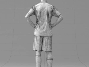 000316 Young Male Soccer Player Standing 1114 3dp 3D Print Model