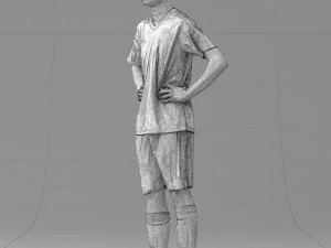 000316 Young Male Soccer Player Standing 1114 3dp 3D Print Model