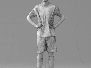 000316 Young Male Soccer Player Standing 1114 3dp 3D Print Model
