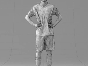 000316 Young Male Soccer Player Standing 1114 3dp 3D Print Model