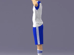 000317 Male Soccer Player with Hands by Head 1114 3D Model