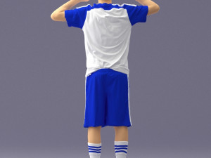 soccer player 1114-10 3d print ready 3D Print Model