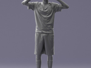 soccer player 1114-10 3d print ready 3D Print Model